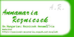annamaria reznicsek business card